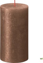x4 Bolsius kaars stompkaars Shimmer 130/68 Copper