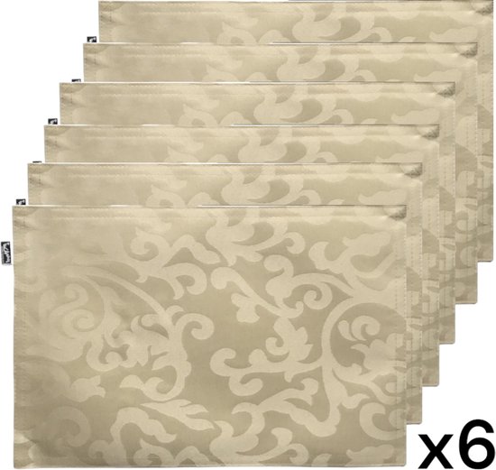 6x - Skanna - Napperons - Luxe - avec motif - 45x30cm