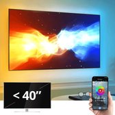 Ambilight TV led strip set <40 inch (102 cm) - RGB + Warm & Koud Wit - Complete set - Direct verbinden met wifi (2,4 GHz) - Werkt met de Smart Life App - Gaming lamp - Gaming Light led strip - Gaming accessoire