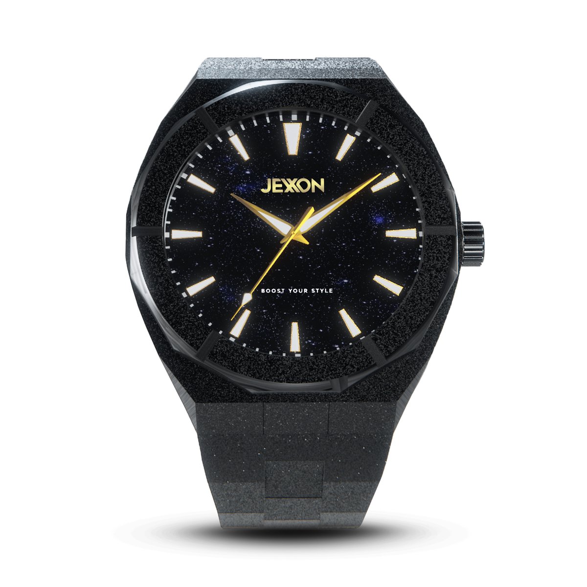 Zwart Heren Horloge - Jexxon® - Klassiek Ontwerp - Unieke Wijzerplaat - Limited Edition