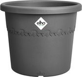 Elho Algarve Cilindro 35cm - Grand Pot de Fleurs Extérieur - Jardinières - 100% Plastique Recyclé - Noir