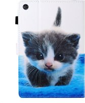Bescherm-Etui Hoes Map geschikt voor Samsung Galaxy Tab A9 Plus - 11 - Cute Cat