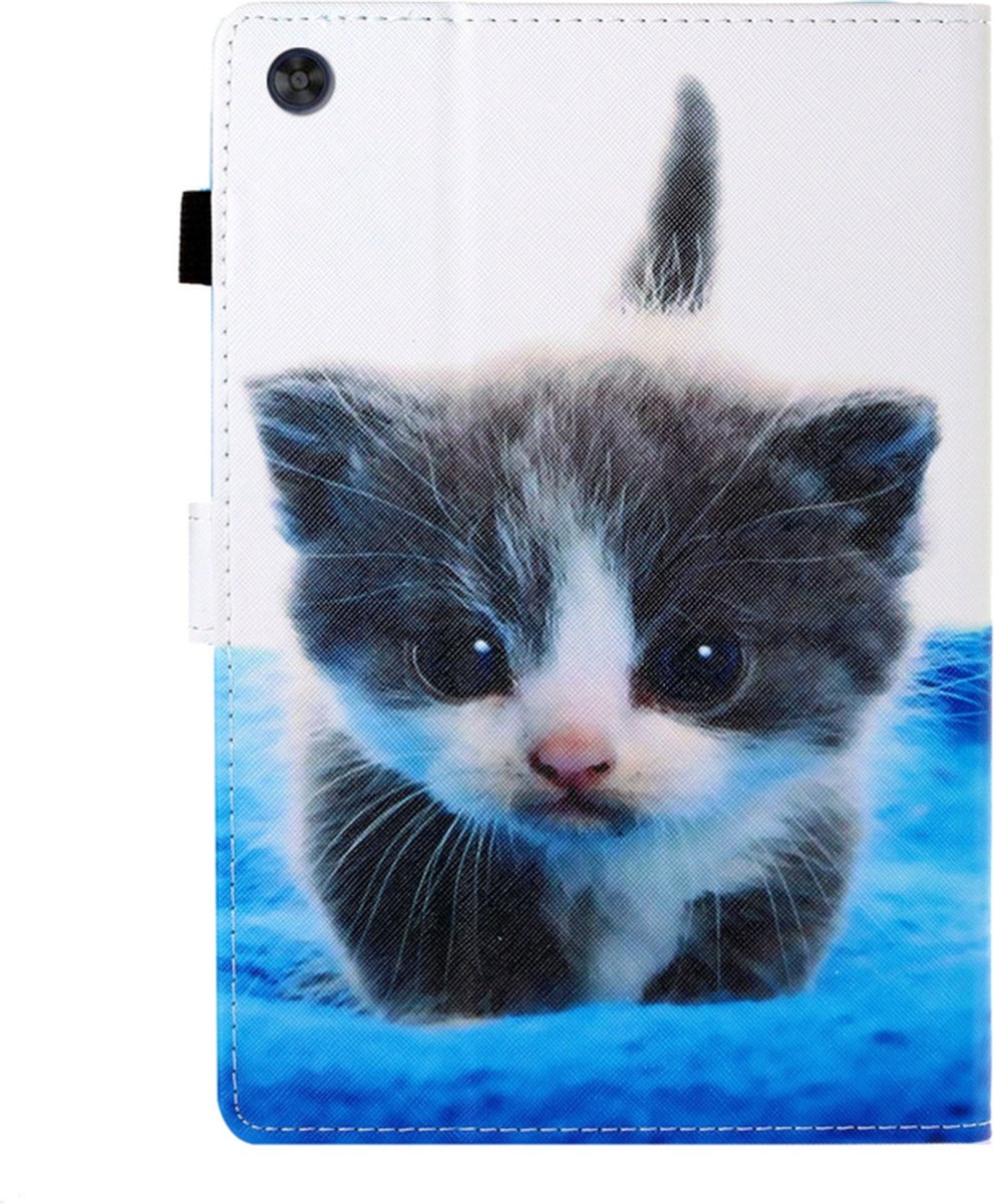Bescherm-Etui Hoes Map geschikt voor Samsung Galaxy Tab A11 PLUS - A9 PLUS - 11" - Cute Cat