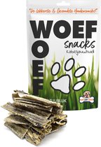 Woef Woef Snacks Hondensnacks Kabeljauwhuid - 0.30 KG - Verwensnacks - Gedroogd vlees - Kabeljauw - vanaf 3 maanden - Geen toevoegingen