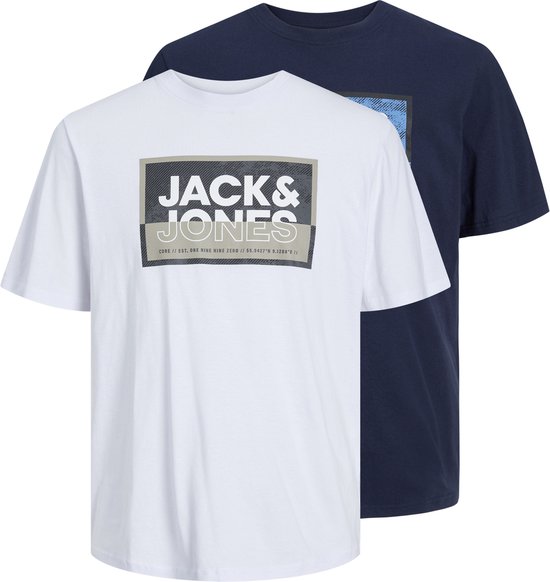 JACK&JONES JUNIOR JCOLOGAN TEE SS CREW SS24 2PK MP JNR Jongens T-shirt - Maat 128