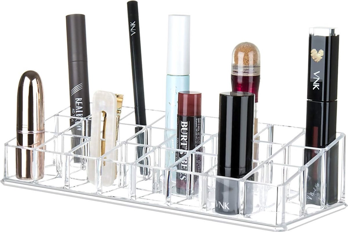 Lippenstift-organizer 24 vakken acryl transparante lippenstift standaard lippenstifthouder cosmetica-organizer