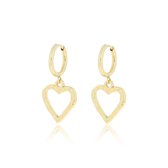 Gold coloured earrings with heart