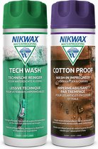 Nikwax Twin Tech Wash 300ml & Cotton Proof 300ml - Paquet de 2