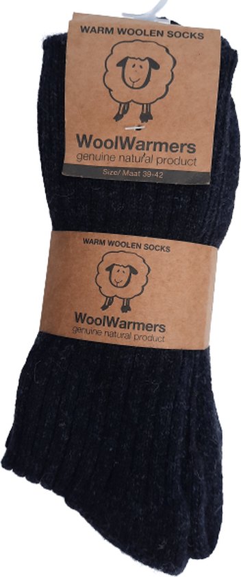 Woolwarmers Wollen Sokken (2-pack) Antraciet - 39-42