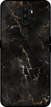 Smartphonica Coque de téléphone pour OPPO A9 2020 avec impression marbrée - Coque arrière en TPU design marbre - Zwart / Coque arrière adaptée pour OPPO A9 (2020)