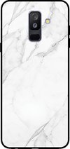Smartphonica Telefoonhoesje voor Samsung Galaxy A6 Plus 2018 met marmer opdruk - TPU backcover case marble design - Wit / Back Cover geschikt voor Samsung Galaxy A6 Plus 2018