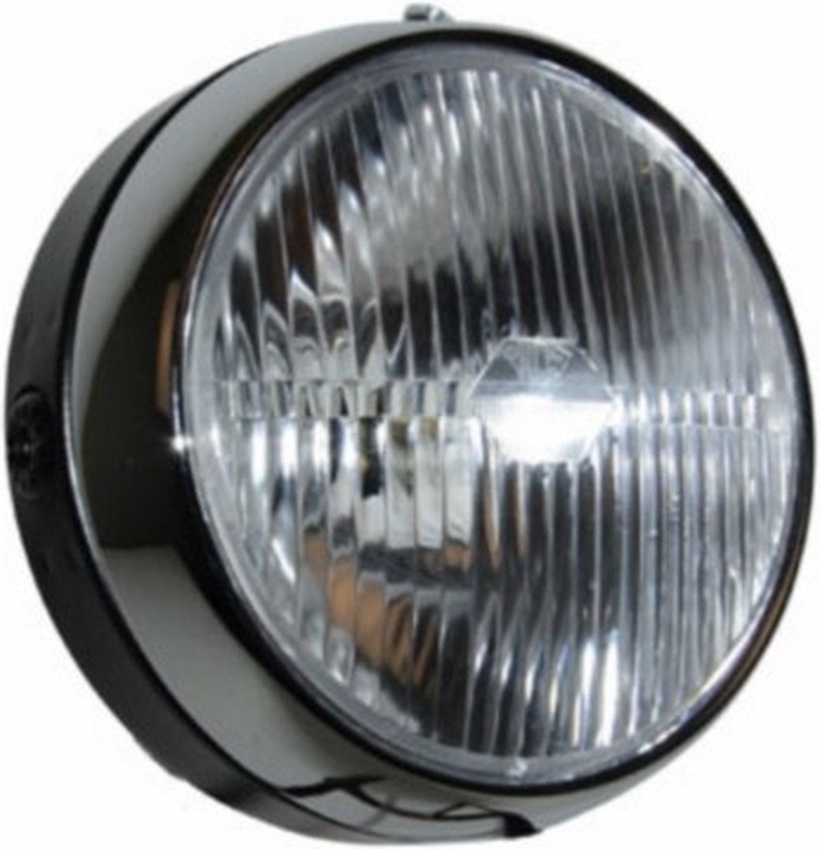 Guia koplamp rond (made in EU) - Maat 145mm - Zwart/chroom