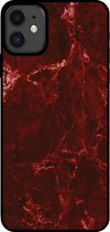 Smartphonica Phone case pour iPhone 11 avec imprimé marbre - Coque arrière en TPU design marbre - Rouge / Back Cover adapté pour Apple iPhone 11