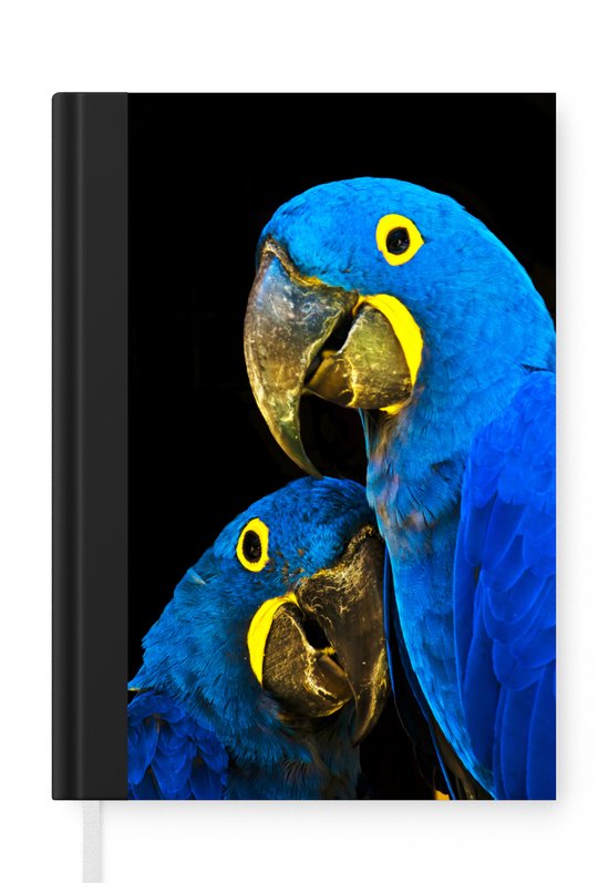 Cahier - Cahier d'écriture - Perroquet - Vogel - Ressorts - Blauw - Cahier - Format A5 - Bloc-notes - Cadeaux Sinterklaas - Cadeaux pour enfants - Cadeaux chaussures - Petits cadeaux