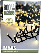 Microcluster - 800 led - 16m -two tone romantic- extra warm wit en warm wit-Timer - Lichtfuncties - Buiten