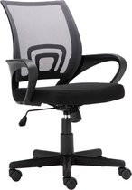 CLP Genius Bureaustoel - Ergonomisch - Voor volwassenen - Met armleuningen - Netbekleding - grijs