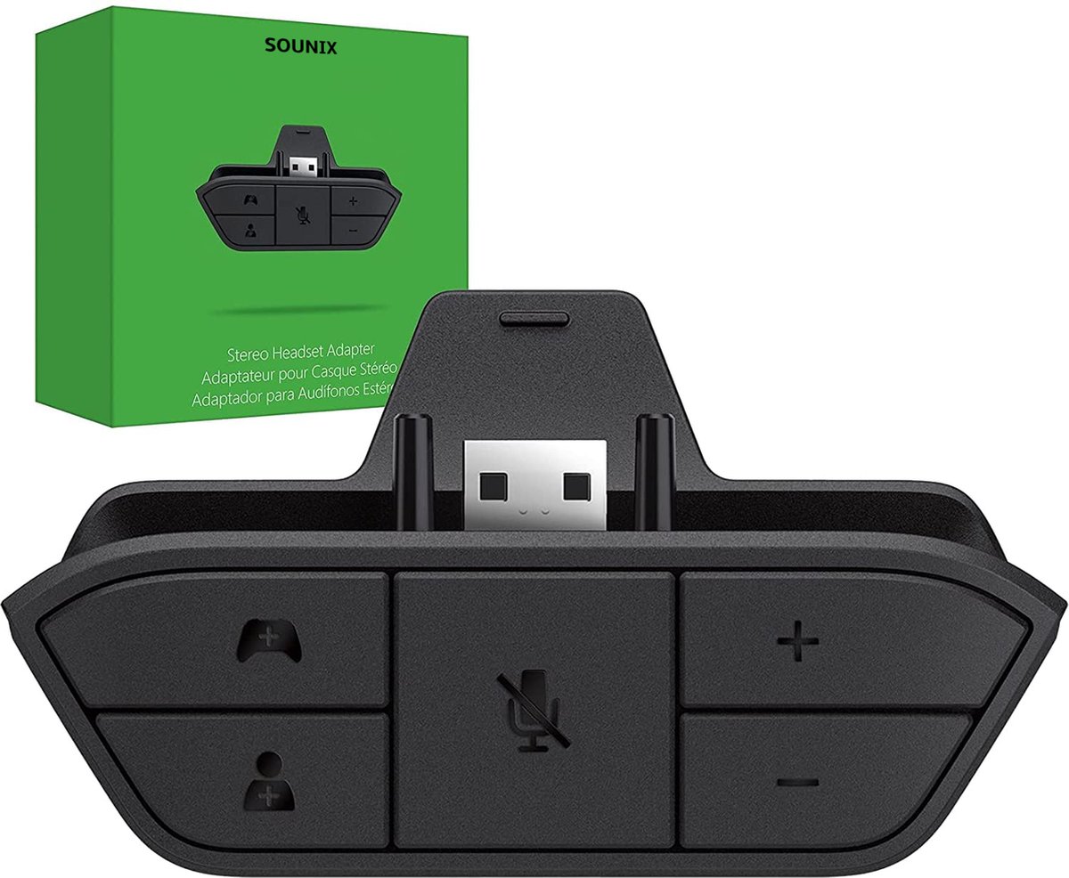 Sounix Headset adapter Geschikt voor Xbox One - Stereo - Zwart