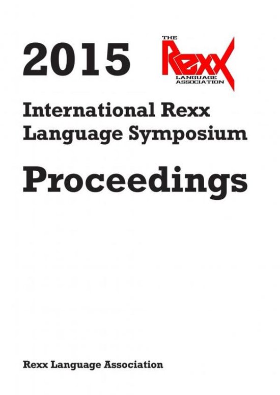 2015 International Rexx Language Symposium Proceedings - cover