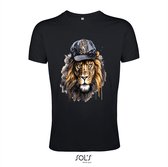 T-Shirt 158an03 Gangsta Hip Hop Leeuw - L