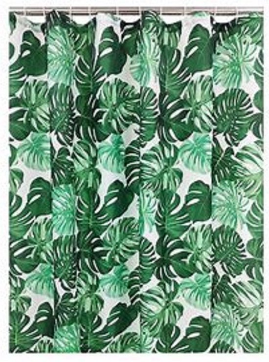 Douchegordijn 180x180 cm Jungle bladeren groen bol