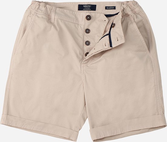 Mr Jac - Heren - Korte Broek - Shorts - Garment Dyed - Pima Cotton - Creme - Maat XS