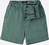 Mr Jac - Slim Fit - Heren - Korte Broek - Shorts - Garment Dyed - Pima Cotton - Donker Groen - Maat XL