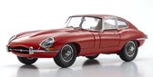 The 1:18 Diecast Modelcar of the Jaguar E-Type Coupe MKI RHD of 1961 in Red. The manufacturer of the scalemodel is Kyosho.This model is only avalable online.