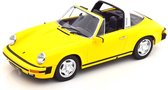 De 1:18 Diecast modelauto van de Porsche 911 Targa van 1978 in geel. De fabrikant van het schaalmodel is KK Scale.Dit model is alleen online beschikbaar.