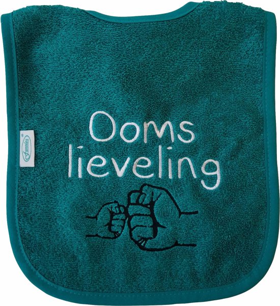 Lake green slab met "Ooms lieveling" - oom, kraamcadeautje, verjaardag, cadeautje, baby, groen