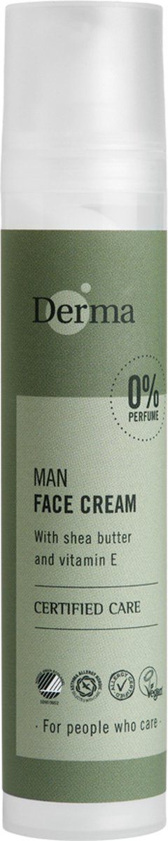 Derma Eco Man - Gezichtscrème - 50 ML - Parfumvrij - Veganistisch - AllergyCertified - Sheaboter