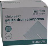 Pack économique 4 X compresses de drainage Klinion hg, stériles, 10 x 10 cm, 25x2 pièces
