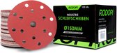 Rodopi® 100x Mix Schuurpapier 150 mm -15 gats Excentrisch Schuurmachine