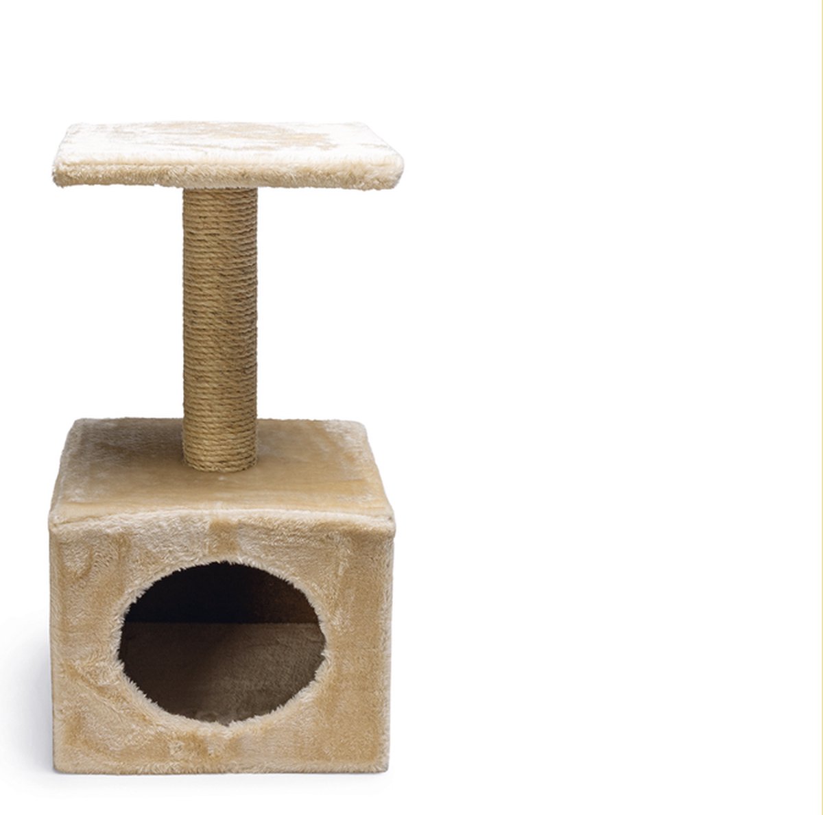 BEEZTEES Christa - Krabpalen & Krabplanken - Pluche - Beige - 32x32x60 cm