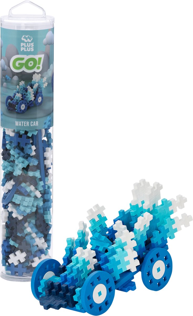 Plus-Plus GO! Tube auto water 200 delige bouwset - 4289 - Bouwspeelgoed - Constructiespeelgoed - Set met bouwstenen - Vanaf 5 jaar