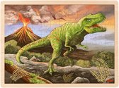 Puzzle en bois - dinosaure - puzzle dino - 96 pièces - dinosaures - T- Rex - speelgoed en bois - à partir de 3 ans