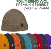 Norfolk - 70% Merino wol Muts - Premium Gebreide Muts - Wintersport Muts - Taupe / Licht Bruin - Norwick