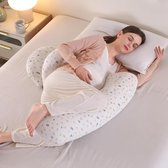 Zwangerschap wigkussen voor slapen, moederschap lichaamskussen voor zwangere vrouwen met afneembare wasbare hoes,