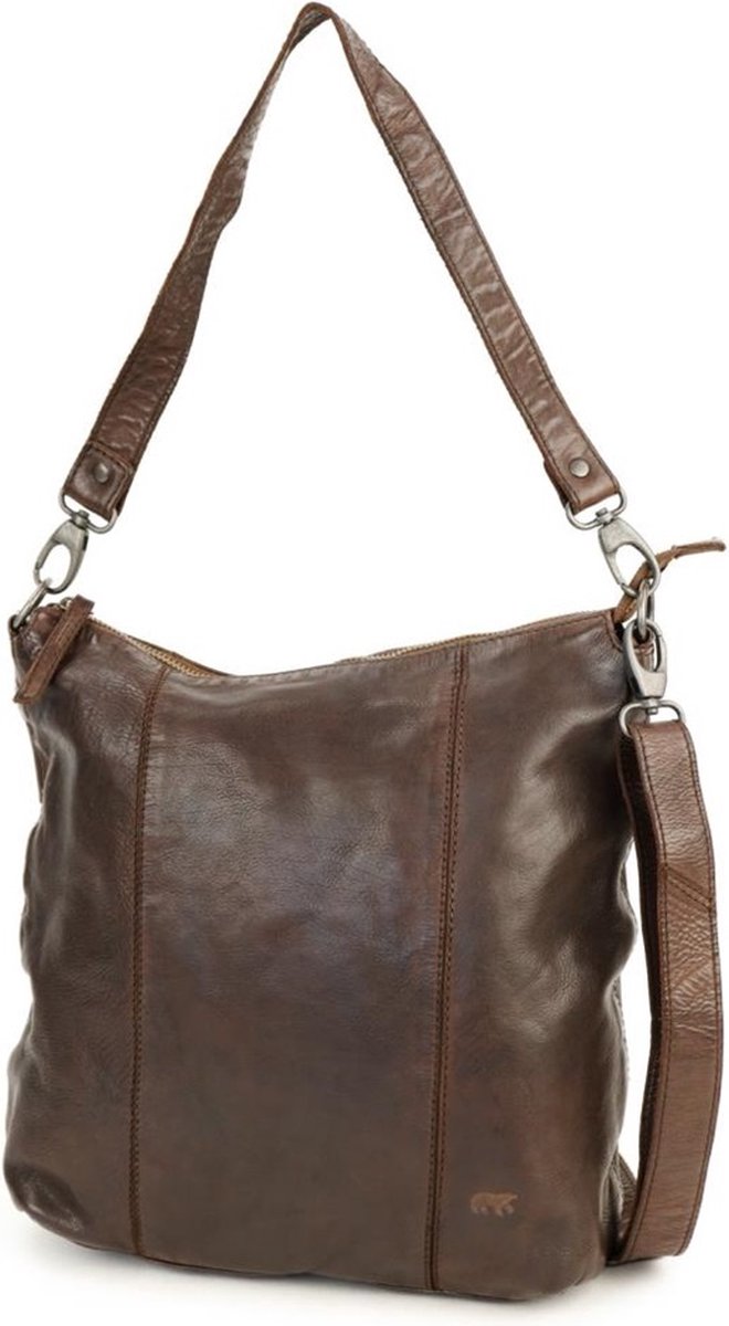 Bear Design Ava Medium Schoudertas Dames - Leer - Bruin