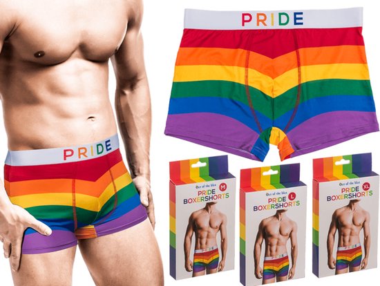 Pride boxer short- Regenboog onderbroek-Maat M- inclusiviteit- LGBTQ+ gemeenschap-cadeau voor pride-regenboog boxershort-originele onderbroek -originele boxershort