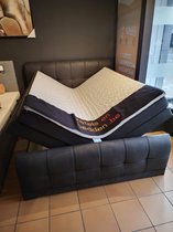 Boxspring bed Spain compleet 180X200 met opbergruimte matras en topper inbegrepen zetelsenbedden zwart boxspring