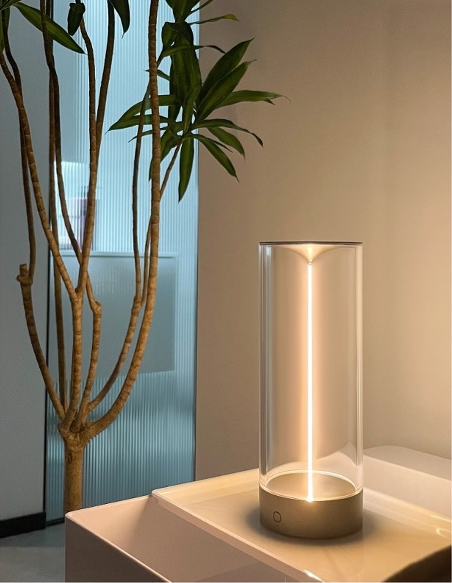 AUGE LIGHT minimalistische tafellamp met magnetische ledstrip - dimbare nachtlamp