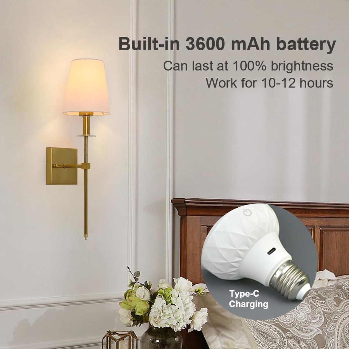 NURA | Oplaadbare LED Wandlamp - Draadloos & Dimbaar - Afstandsbediening & Timer - 2700K/4000K/5700K - Zwart - Zonder Boren - Voor Slaapkamer of woonkamer – Ambiance Verlichting