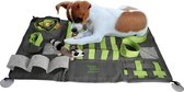 Tapis pour chien Snuffle gris et vert avec jouet gratuit inclus – Enrichissement engageant pour les chiots curieux.