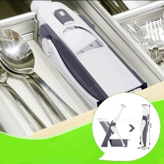 Multifunctionele Handmatige Keuken Mandoline - Groentesnijder Voor Plakjes Julienne Blokjes En Frietjes Roestvrijstalen Mes Voor Ui Wortel Aardappel Tomaat En Fruit