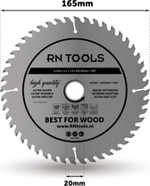 Superdeal bestaande uit RNtools Cirkelzaagblad - Best for Wood - 165 x 20 mm - 40 tanden - 3 STUKS