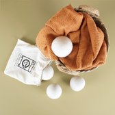 wasdrogerballen - 4 stuks - vilt - Sjaal met Verhaal - 100% wol - handmade - fairtrade - fairmade