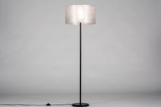 Lumidora Vloerlamp 30971 - REGINA - E27 - Zwart - Zilvergrijs - Zilver -oud zilver - Metaal - ⌀ 40 cm