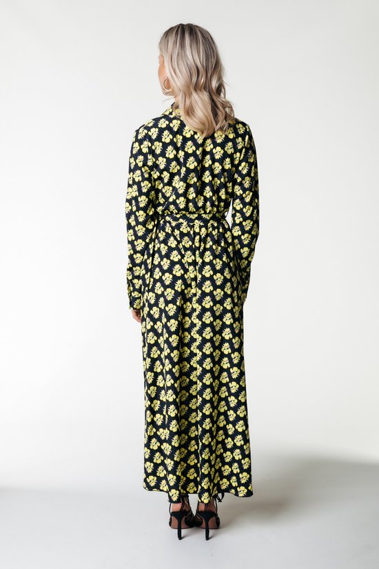 Colourful Rebel Vivian Small Flower Maxi Dress LS - S