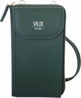 Vilix The Label - Nova tasje - portemonnee- & telefoontasje in één - vegan - compact - Donker Groen