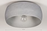 Lumidora Plafondlamp 74200 - Plafonniere - ZWEEDS - E27 - Grijs - Betongrijs - Metaal - ⌀ 45 cm
